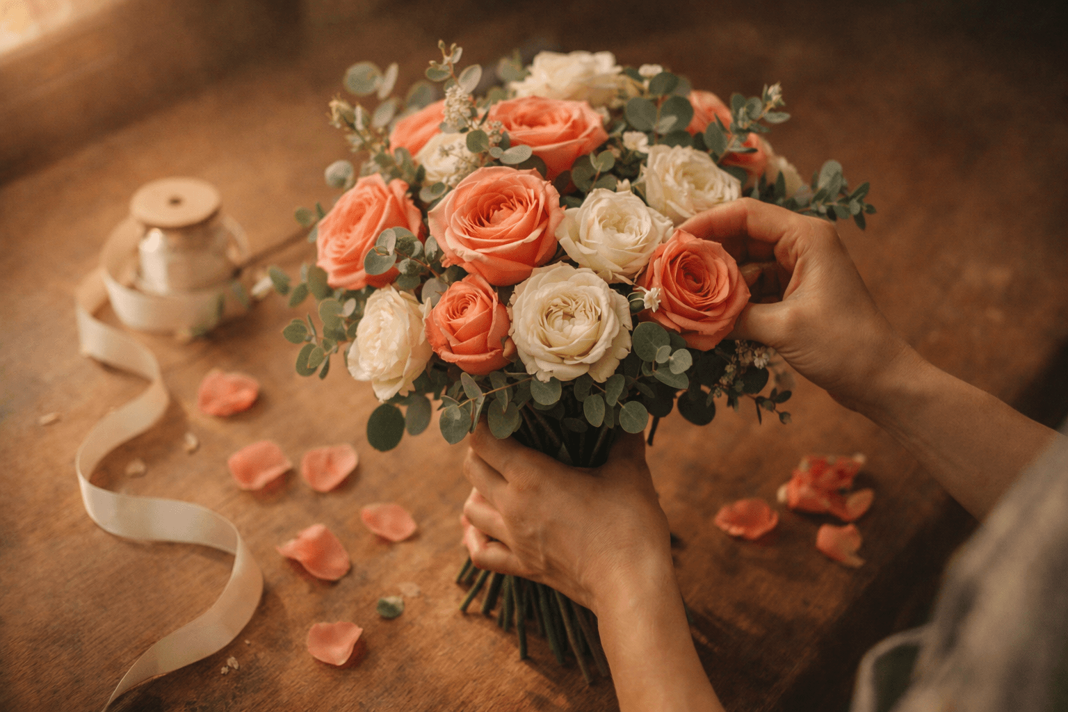 Flower arrangement process